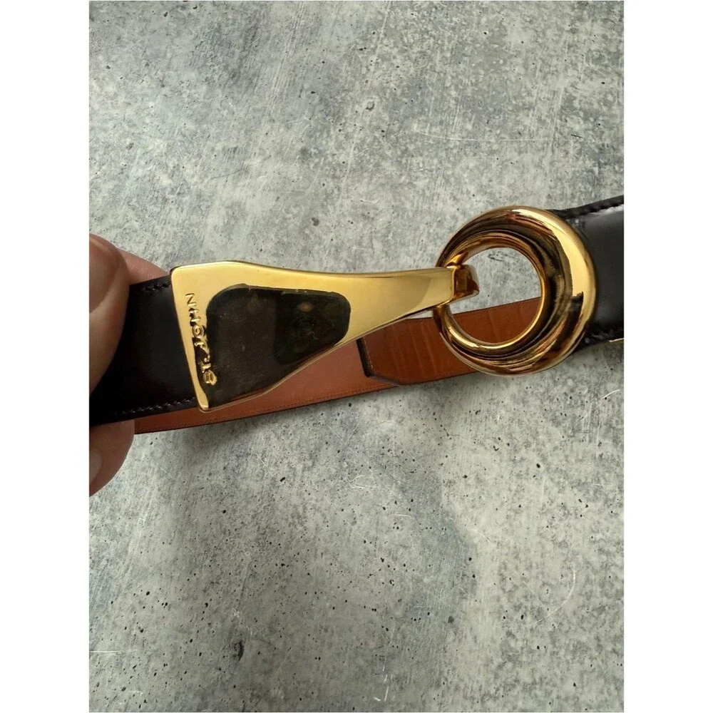 St. John Leather Horse-Bit Vintage Belt